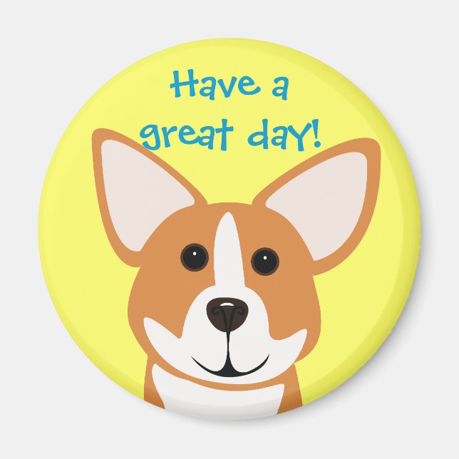 Imán Corgi Art Magnet Greeting (Frente)