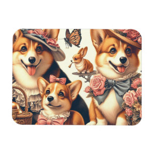 Imán Corgi Cardigan galés de época