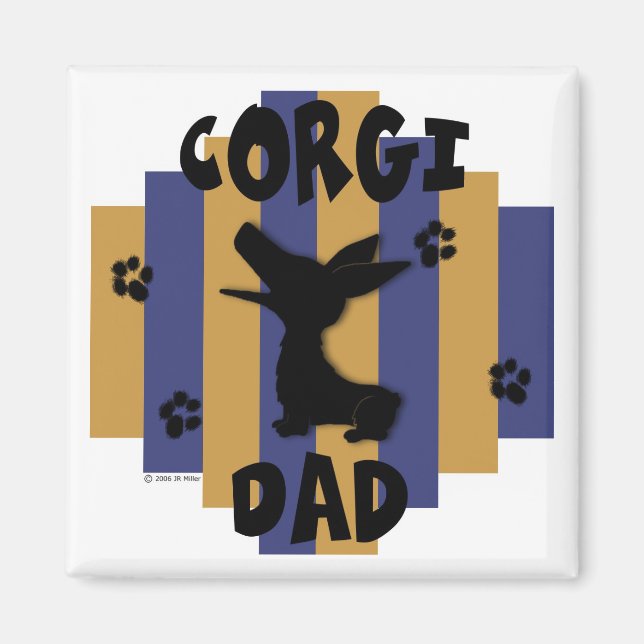 Imán Corgi Dad Magnet (Frente)