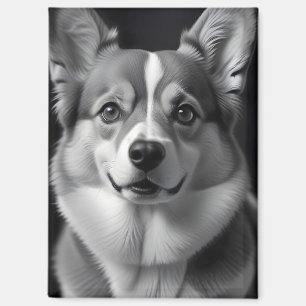 Imán Corgi Dog Adorable Mascota Cute Retrato Poster Art