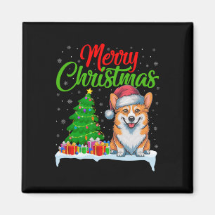 Imán Corgi Dog Árbol de Navidad Enluce Divertidas Navid
