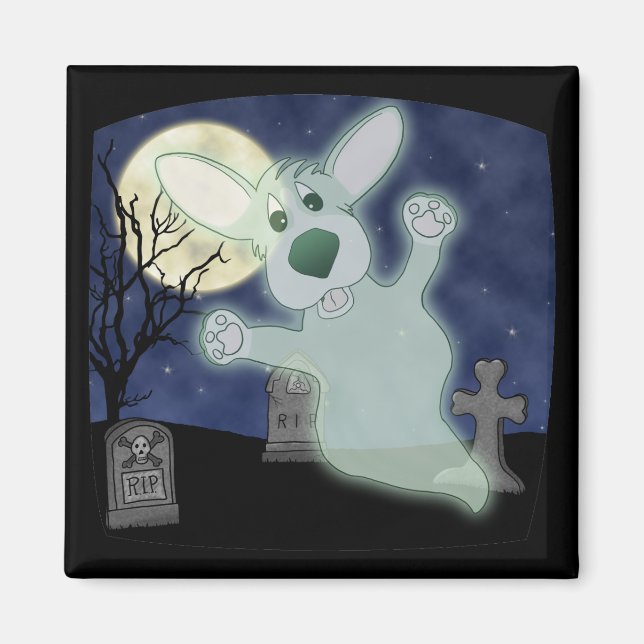 Imán Corgi Graveyard Ghost Magnet (Frente)