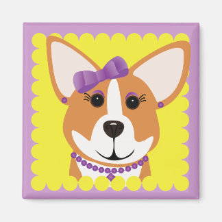 Imán Corgi Lady