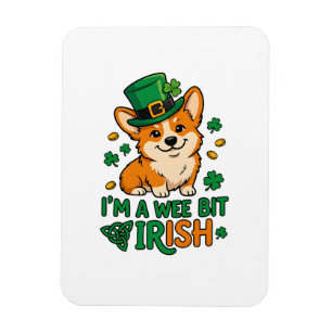 Imán Corgi perro "Un Poco Irlandés" Día de San Patricio