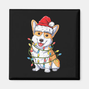 Imán Corgi Santa Christmas Tree Enfoca a los chicos de 
