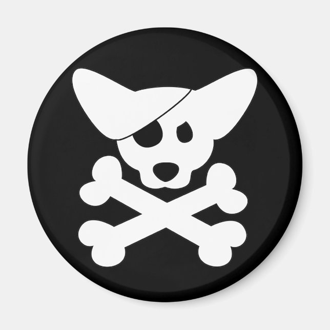 Imán Corgi Skull & Crossbone Magnet (Frente)