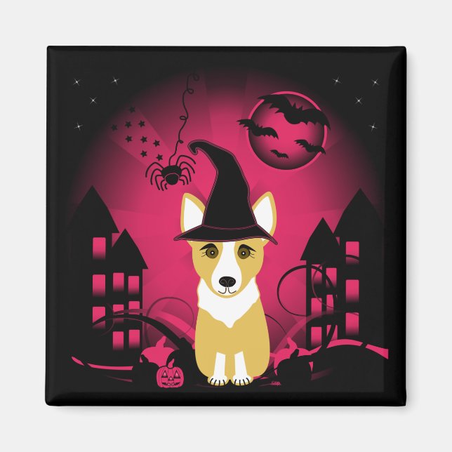 Imán Corgi Witch (Frente)