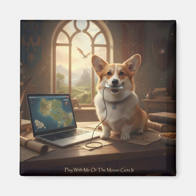 Imán Corgi y Ratón (Frente)