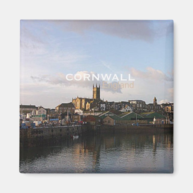 Imán Cornwall England Photo Souvenir Fridge Magnet (Frente)