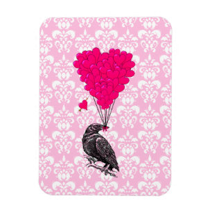 Imán Coro y corazón en damasco rosa
