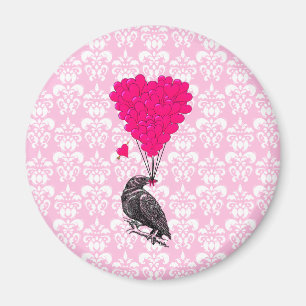 Imán Coro y corazón en damasco rosa