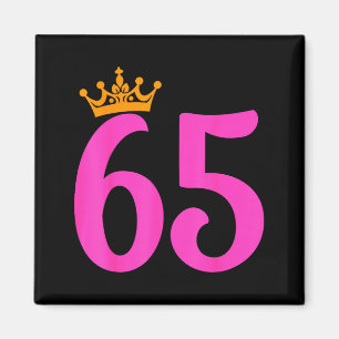 Imán Corona de cumpleaños 65 Cumpleaños 65 años
