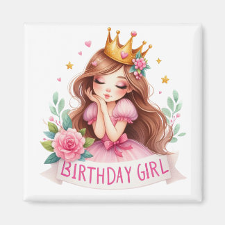 Imán Corona de cumpleaños de princesa