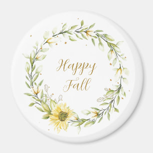 Imán Corona de girasoles con texto personalizable
