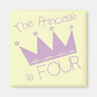Imán Corona de la Princesa 4ª camiseta de cumpleaños