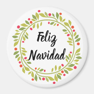 Imán Corona de Navidad Feliz Navidad Navidad