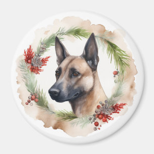 Imán Corona de Navidad festiva de Malinoi belga