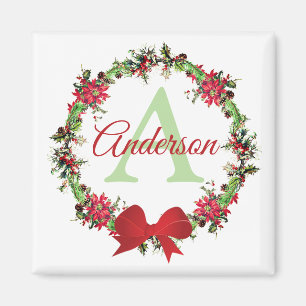 Imán Corona de Navidad personalizada