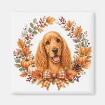 Corona de Otoño de Cocker Spaniel