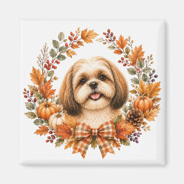 Imán Corona de Otoño Shih Tzu