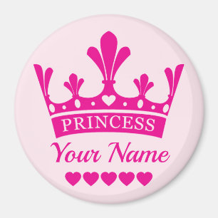 Imán Corona de princesas rosadas