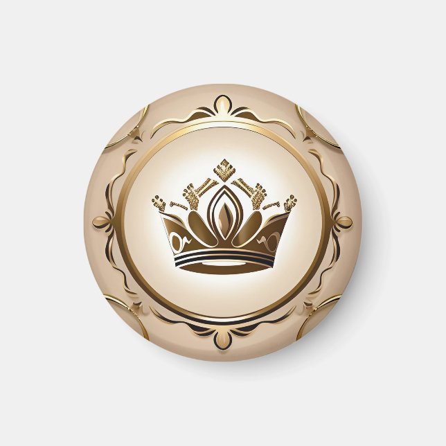 Imán Corona Dorada Elegante (Frente)