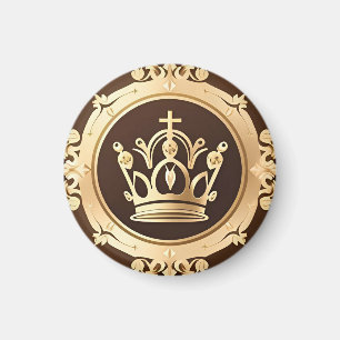 Imán Corona Dorada Elegante