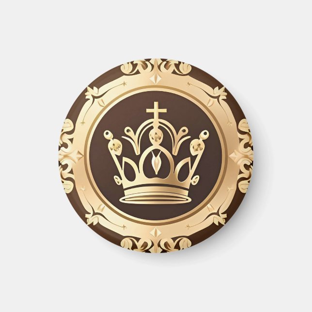 Imán Corona Dorada Elegante (Frente)