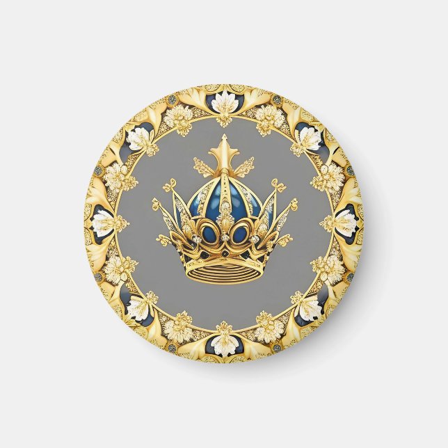 Imán Corona Dorada Elegante (Frente)