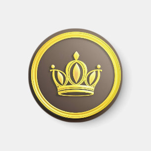 Imán Corona Dorada Elegante