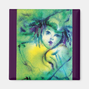 IMÁN CORONA JUGANDO VIOLÍN EN VERDE