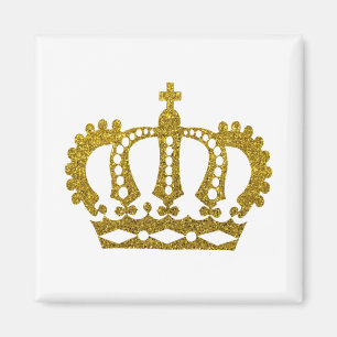 Imán Corona Purpurina de oro