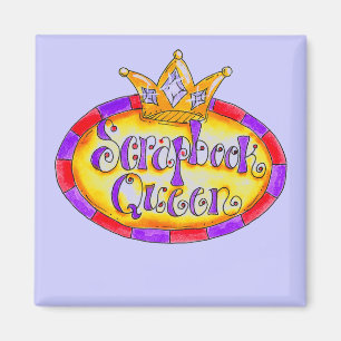 Imán Corona Scrapbook Reina camisetas y regalos