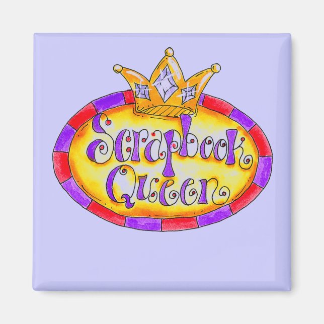 Imán Corona Scrapbook Reina camisetas y regalos (Frente)