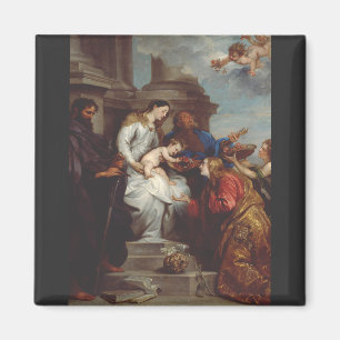 Imán Coronación de Santa Rosalía por Anthony van Dyck