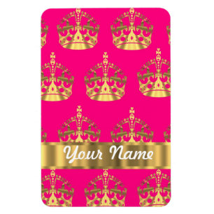 Imán Coronas del oro en rosas fuertes