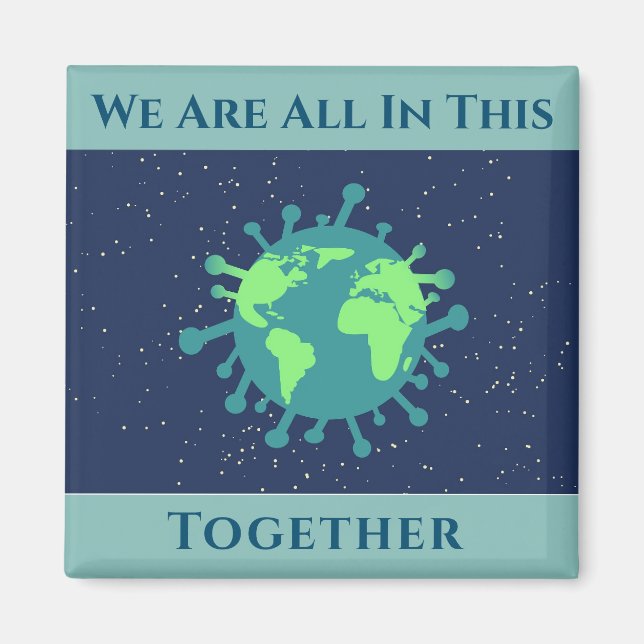 Imán Coronavirus Covid 19 Todo En Esto Juntos (Frente)