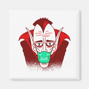 Imán coronavirus halloween máscara facial vampiro