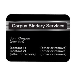 Imán Corpus Bindery Services Magnet Business Card
