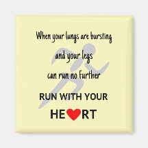 Corre con su corazón inspirador