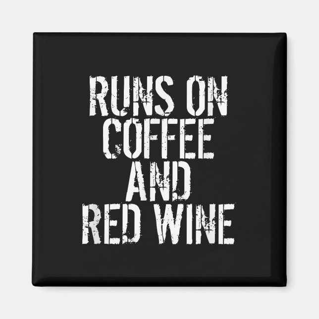 Imán Corre En Café Y Vino Rojo (Frente)
