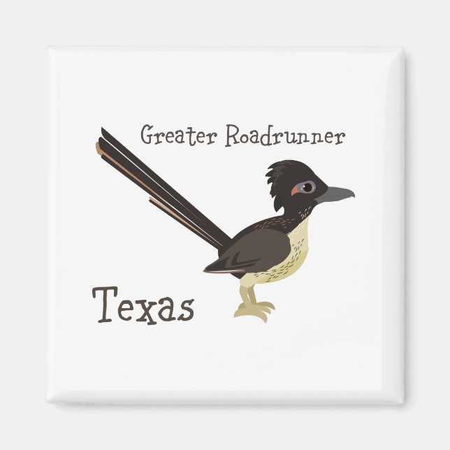 Imán Correcaminos Grande de Texas (Frente)