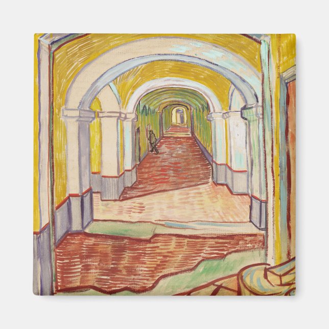 Imán Corredor en el asilo (por Vincent van Gogh) (Frente)
