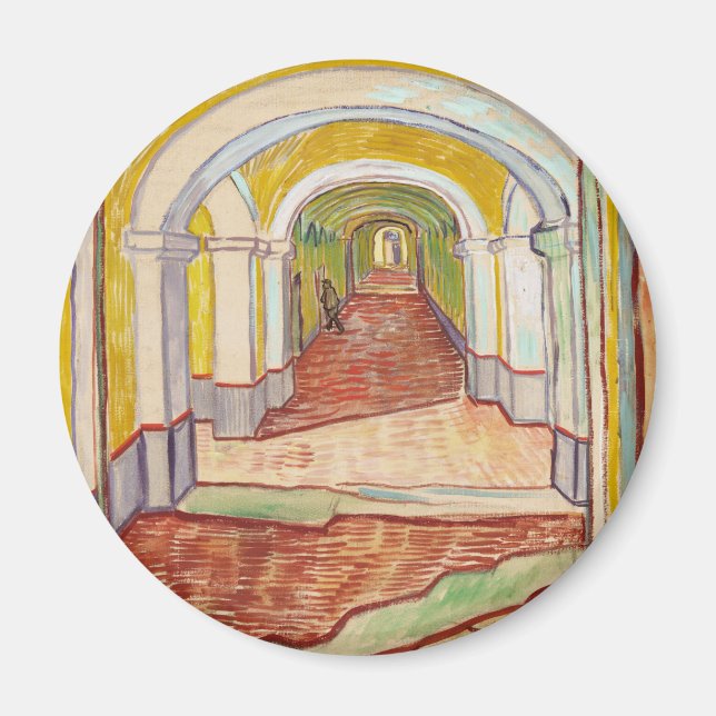 Imán Corredor en el asilo (por Vincent van Gogh) (Frente)