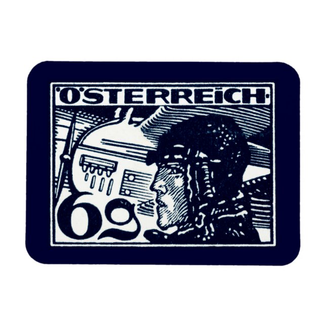 Imán Correo aéreo austriaco de 1925 (Horizontal)