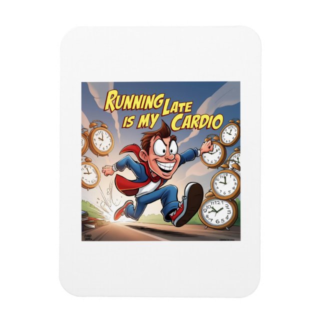 Imán Correr tarde es mi cardio (Vertical)