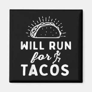 Imán Correrá por Tacos - Motivación Vida Fitness