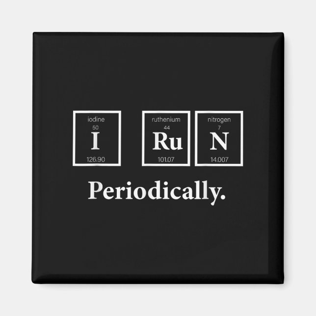 Imán Corro periódicamente ciencia Nerd Teacher Runner C (Frente)