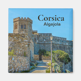 Imán Corsica Algajola Castle France Souvenir