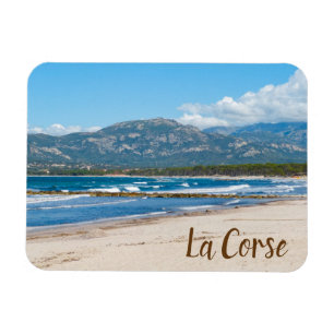 Imán Corsica France Beach and Mountains Souvenir